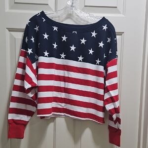 Old Navy Flag Sweatshirt Size Small